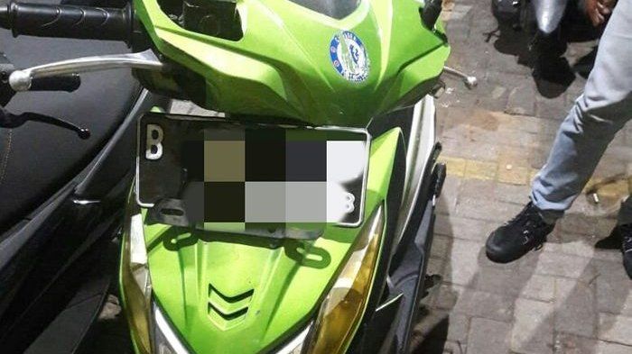 Barang bukti motor yang dicuri oleh AS