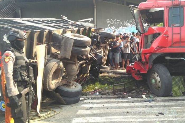 Kecelakaan Truk Rem Blong di Mojosongo, Solo (6/3/2018)