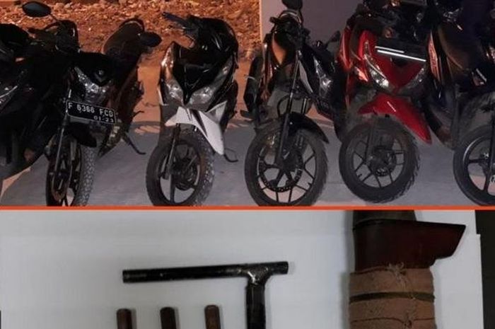 Barang bukti pencurian motor yang berhasil diamankan Polresta Kota Tangerang