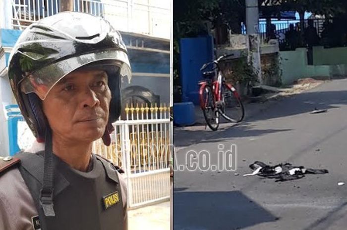 Kapolsek Bangil, Kompol M Iskak yang sempat dikejar pelaku peledakan bom di Pasuruan