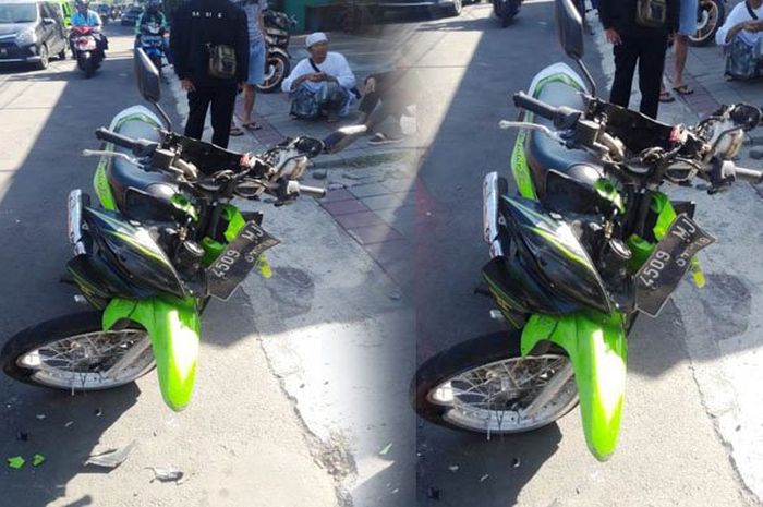 Kecelakaan melibatkan dua motor di Jalan Sudirman, Kota Bogor