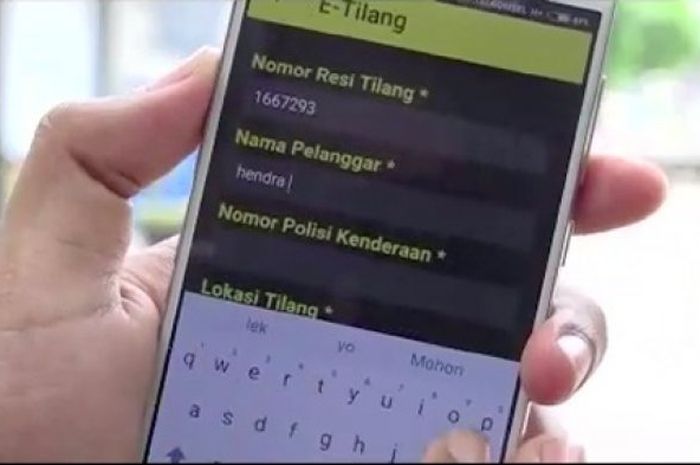 Aplikasi E-Tilang hasil kerjasama Pemerintah Kabupaten Kediri dengan PT Trimaxindo Abadi dan Microso