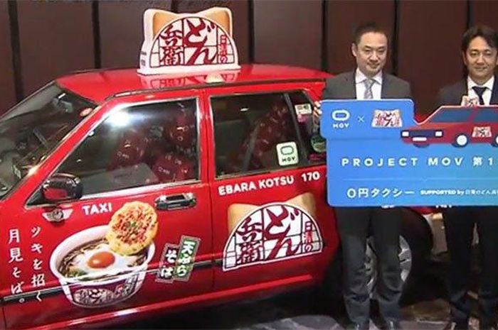Taksi gratis yang diluncurkan di Jepang