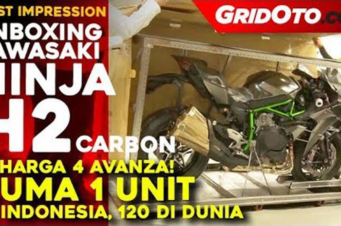 Acara unboxing Kawasaki H2 Carbon di Indonesia