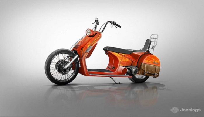 Vespa bergaya chopper