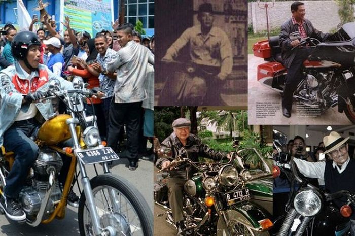 Presiden Indonesia dan sepeda motornya.