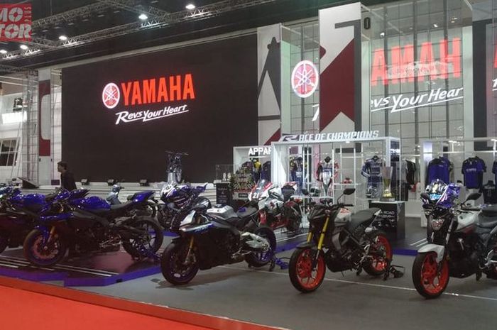 Persiapan pembukaan Bangkok Motor Show ke-40, Yamaha mulai buka unit pameran