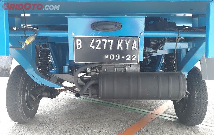 Rangka semi monokok TVS Kargo dengan lokasi mesin di belakang