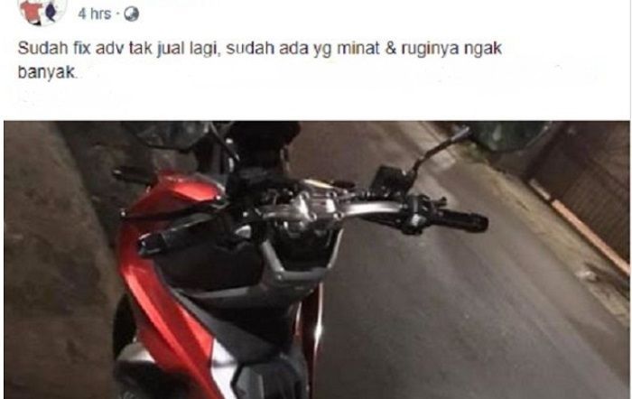 Skutik adventure Honda ADV 150 dijual pemiliknya.