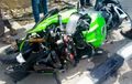 Gara-gara Wanita, Kawasaki ZX-10 R Ini Berakhir Tragis Oleh Penunggang Scoopy Saat Balapan