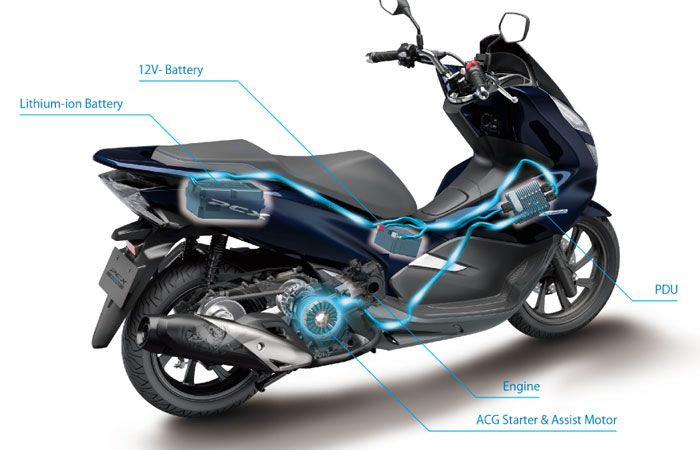 Honda PCX Hybrid gabungkan mesin bahan bakar dengan assist dari baterai