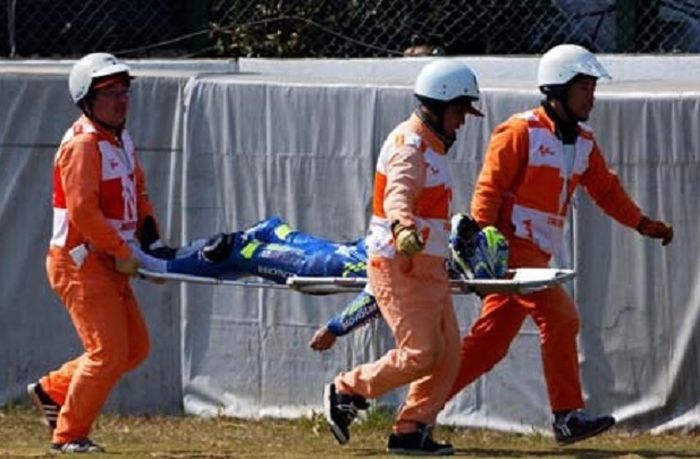 Daijiro Kato mengalami kecelakaan hebat di Suzuka