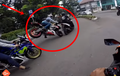 Kawasaki ZX-6R Auto Terguling, Vario Tanpa Sein Nyelonong Ke Kiri