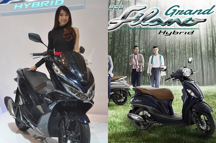 Honda PCX dan Yamaha Grand Filano Hybrid