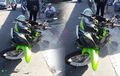 Yamaha Mio dan Jupiter Adu Banteng, Pengendara Motor Dilarikan Ke Rumah Sakit