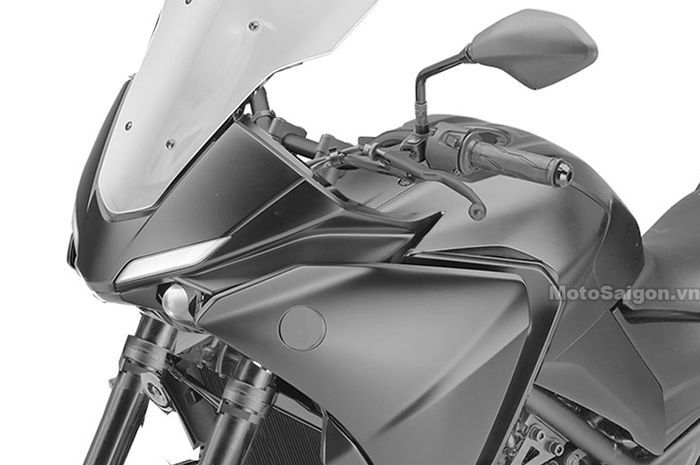 Desain yang diduga merupakan Yamaha MT-03 Tracer