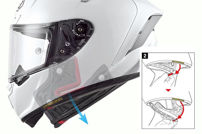 Cara kerja EQRS di Shoei X-Fourteen