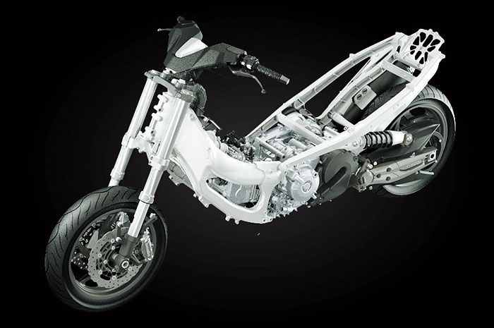Kymco AK 550 memiliki centre of gravity ala motor sport
