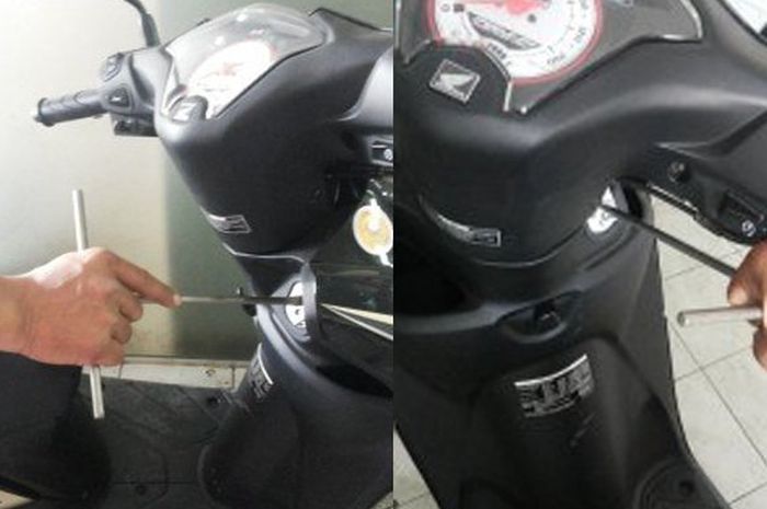 Posisi kunci setang ke kanan lebih tetap saja mudah dibobol maling