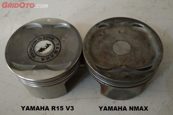 Perbandingan piston Yamaha R15 V3 dengan piston Yamaha NMAX dan Yamaha Aerox 155