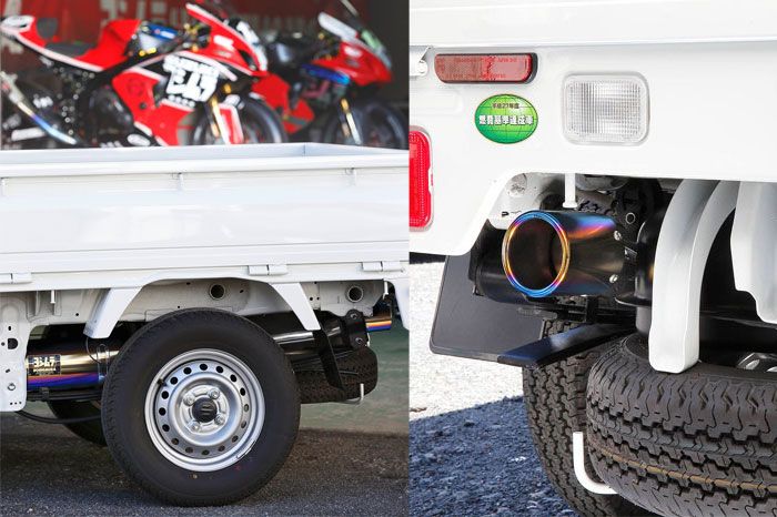 Suzuki Carry dengan knalpot titanium Yoshimura