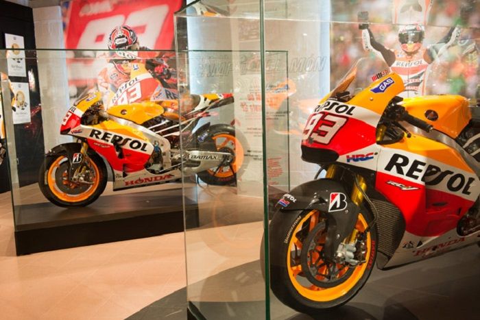 Motor yang pernah dikendarai Marc Marquez disimpan di museum ini