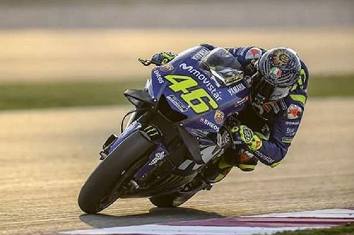 Valentino Rossi saat tes terakhir MotoGP di Qatar