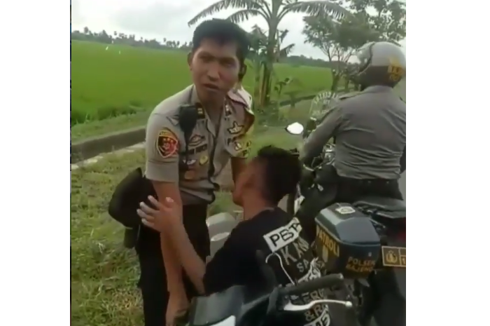 Kejadian lagi, bocah ditilang polisi nangis histeris di Kabupaten Gowa, Sulawesi
