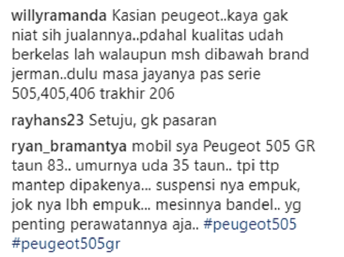 Komentar netizen Peugeot