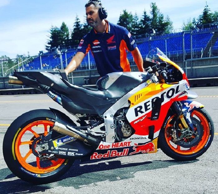 Motor RC213V yang dijajal Marc Marquez di sesi uji coba resmi MotoGP Brno