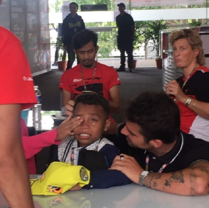 Dady Sopbaba menangis Valentino Rossi crash di MotoGP Malaysia