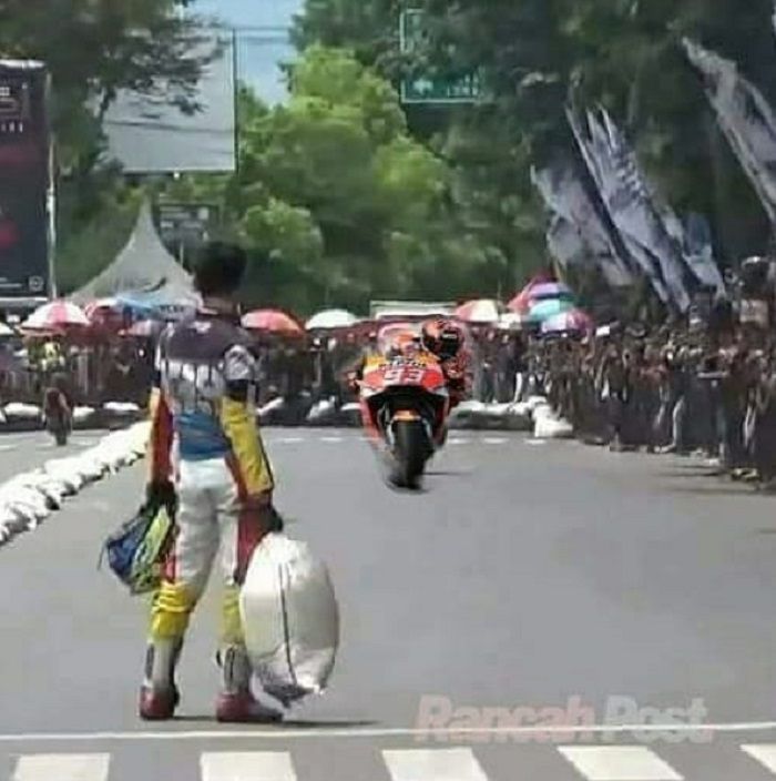 Pembalap karung jegal Marquez