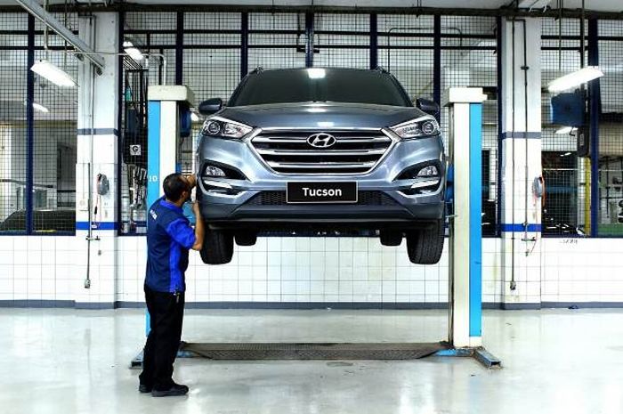 Ilustrasi fasilitas perawatan dan perbaikan pemilik Hyundai