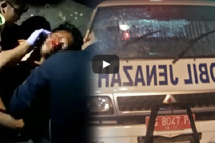 Ambulans tabrak pemuda di Malang