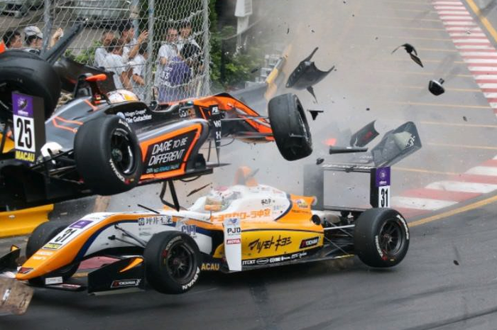 Crash di F3 Macau GP 2018