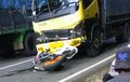 Ngilu, Kondisi Korban Tabrakan Honda CBR150R Versus Truk, Roda Depan Motor Sampai Putus