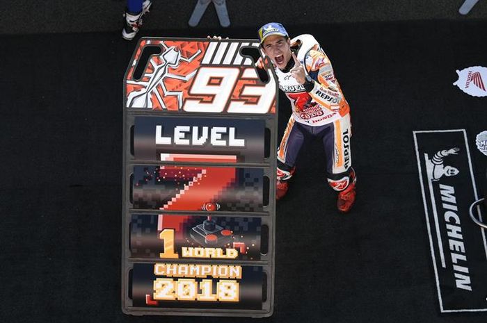 Marc Marquez menang karena ditonton langsung orang nomor satu Honda