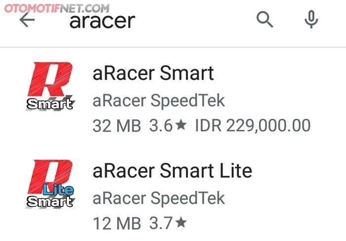 Dua aplikasi buat setting ECU aRacer RC Mini 5