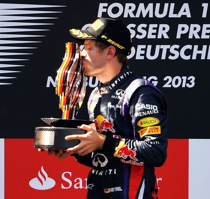 Sebastian Vettel baru sekali menang di negaranya sendiri, yaitu pada GP F1 Jerman 2013 di Nurburgring