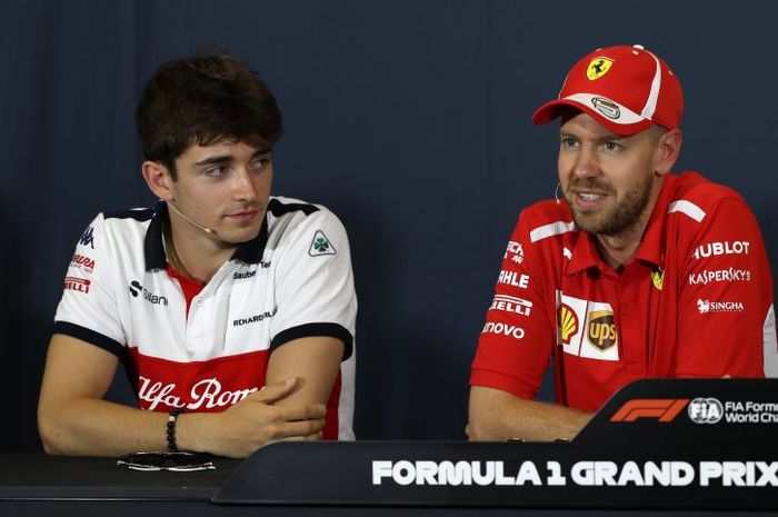 Charles Leclerc dan Sebastian Vettel