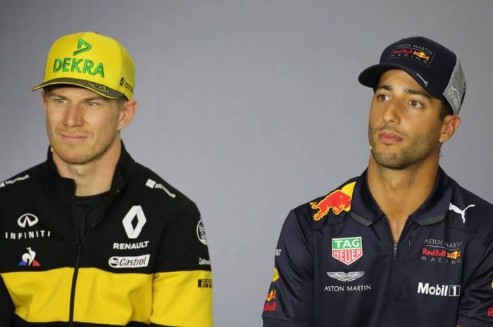 Nico Hulkenberg (kiri) dan Daniel Ricciardo (kanan) akan satu tim di F1 musim depan