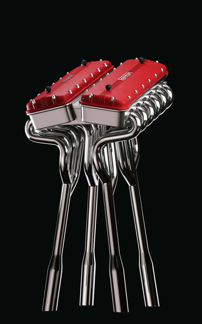 Dudukan buku seperti mesin Ferrari