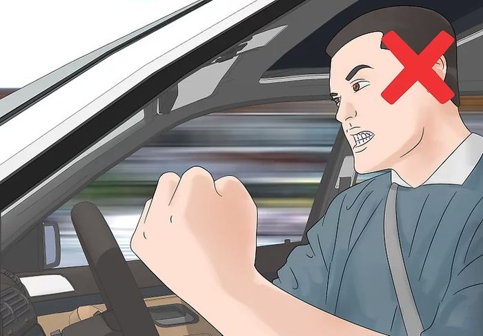 Ilustrasi pengemudi yang marah saat berkendara