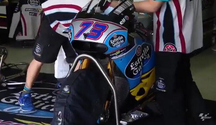 Motor Honda RC213V milik tim Marc VDS yang dipakai Alex Marquez tes di Jerez