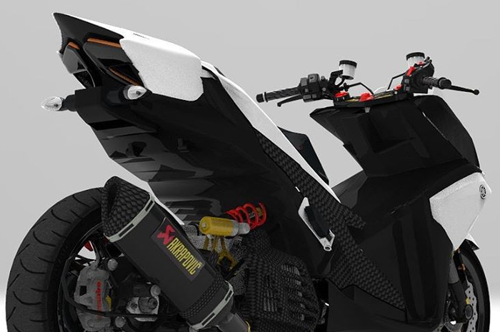 Digital modifikasi Aerox pakai stoplamp Ducati Panigale
