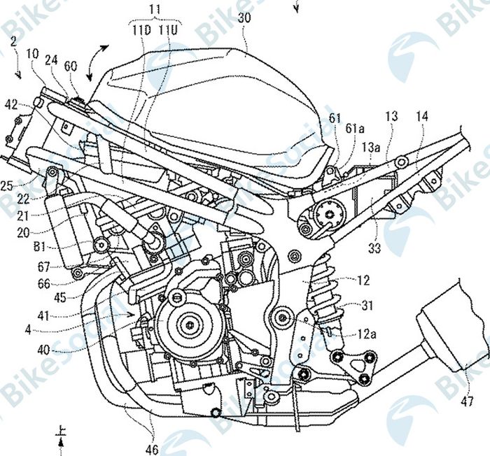 Mesin disinyalir kembangan dari GSX-R125 yang dipasarkan di Eropa