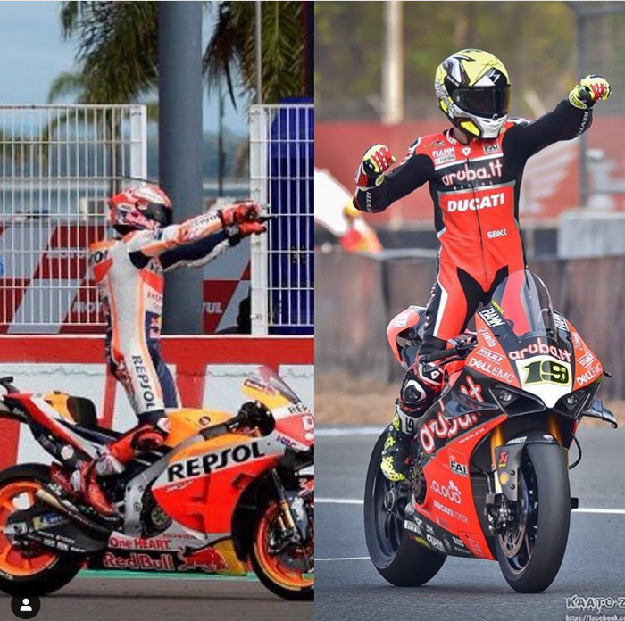 Postingan Alvaro Bautista soal selebrasi Marc Marquez di MotoGP Argentina 2019