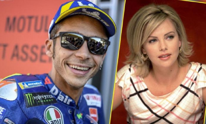 Valentino Rossi berniat ajak Charlize Theron makan malam.
