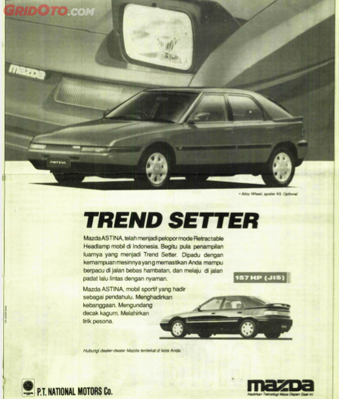 Iklan Mazda Astina di Tabloid OTOMOTIF bulan Mei 1991