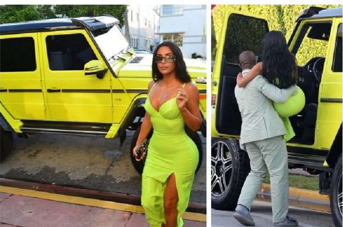 Kim Kardashian saat dikasih kejutan Mercedes-Benz G550 4&times;4&sup2;